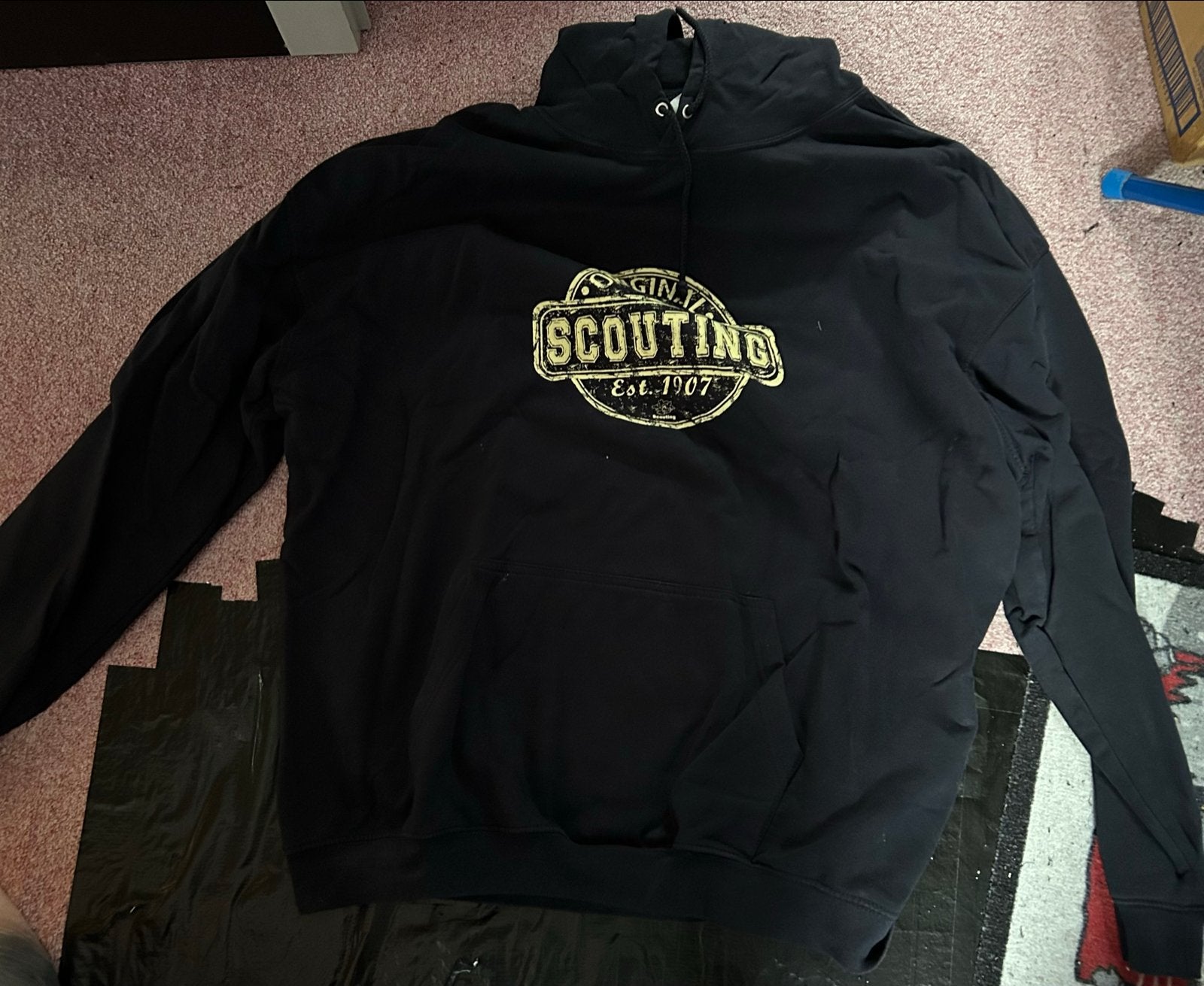Scouting Hoodie - Navy met logo - Maat 5XL, Ophalen, Gedragen