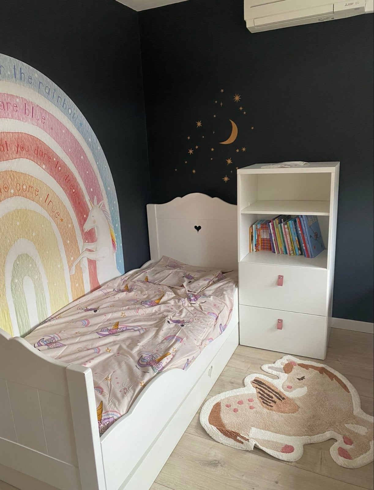 Wit houten kinderbed met opberglade, Ophalen, 85 tot 100 cm, Gebruikt, Lattenbodem