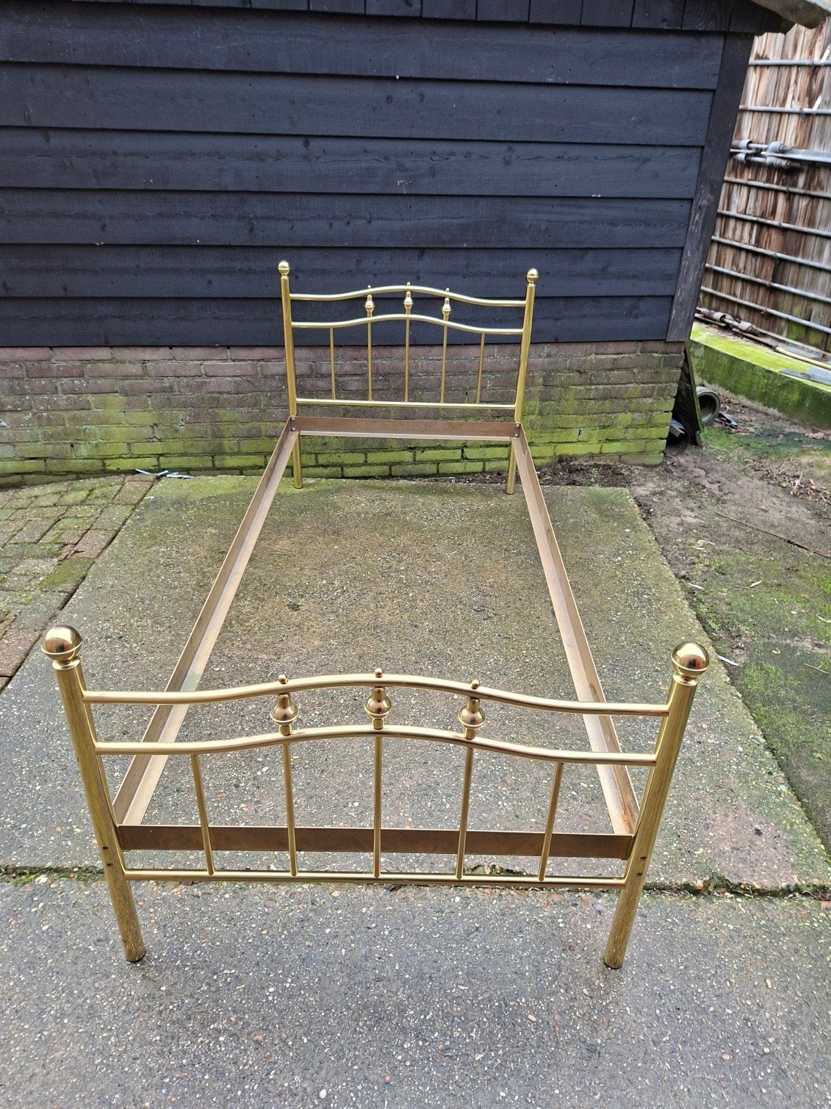 Zeer mooi messing prinsessen bed, Huis en Inrichting, Slaapkamer | Bedden, Ophalen, 90 cm, Eenpersoons, Zo goed als nieuw
