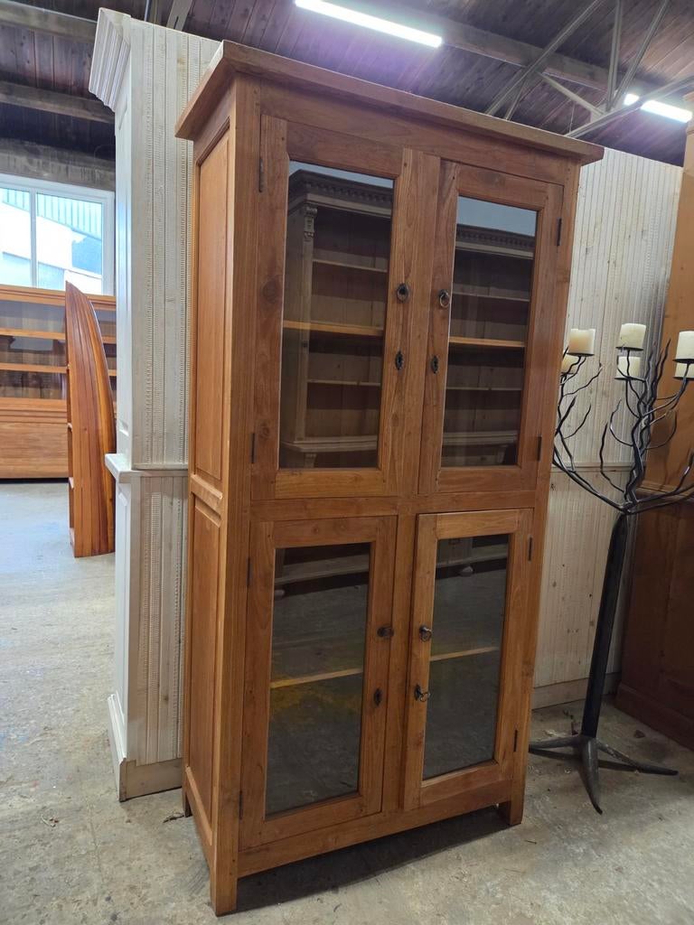 Prachtige vitrinekast ~ boekenkast ~ buffetkast ~ keukenkast, Ophalen, Met deur(en), Glas, 50 tot 100 cm