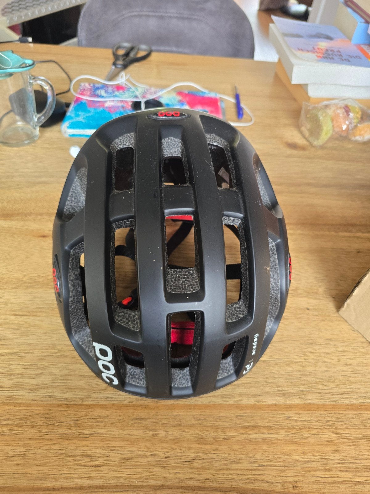 POC Raceday helm - Zwart, comfortabel en veilig, Ophalen of Verzenden, Gebruikt, Heer of Dame, POC