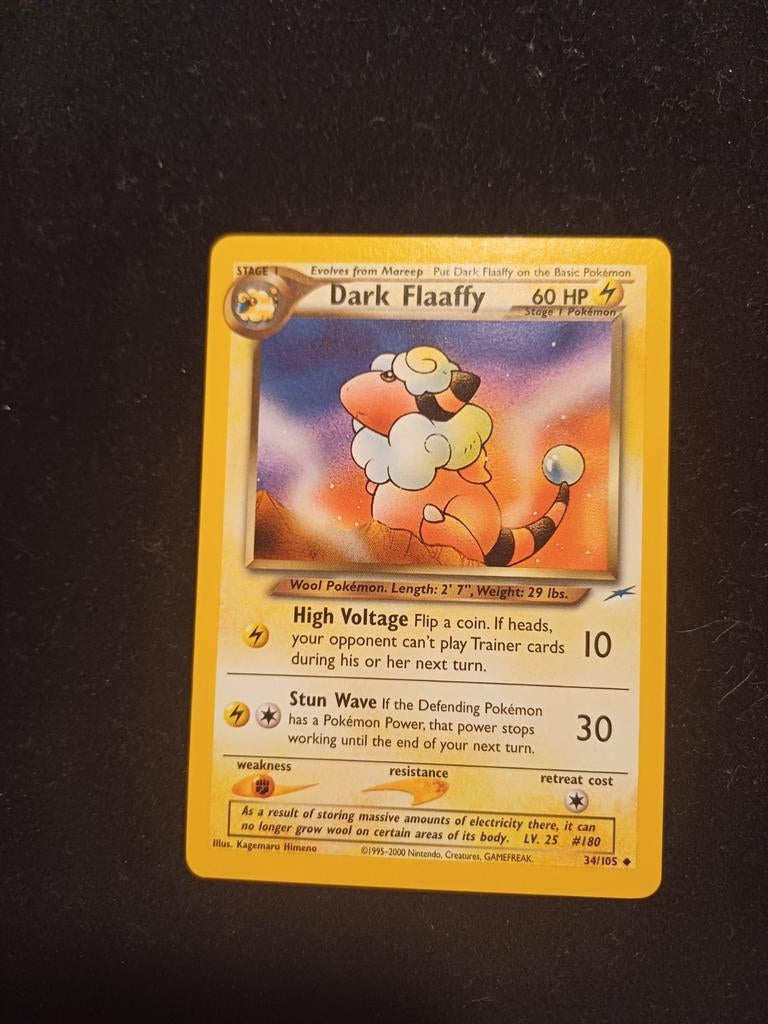 Pokémon Dark Flaaffy 34/105, Ophalen of Verzenden, Losse kaart