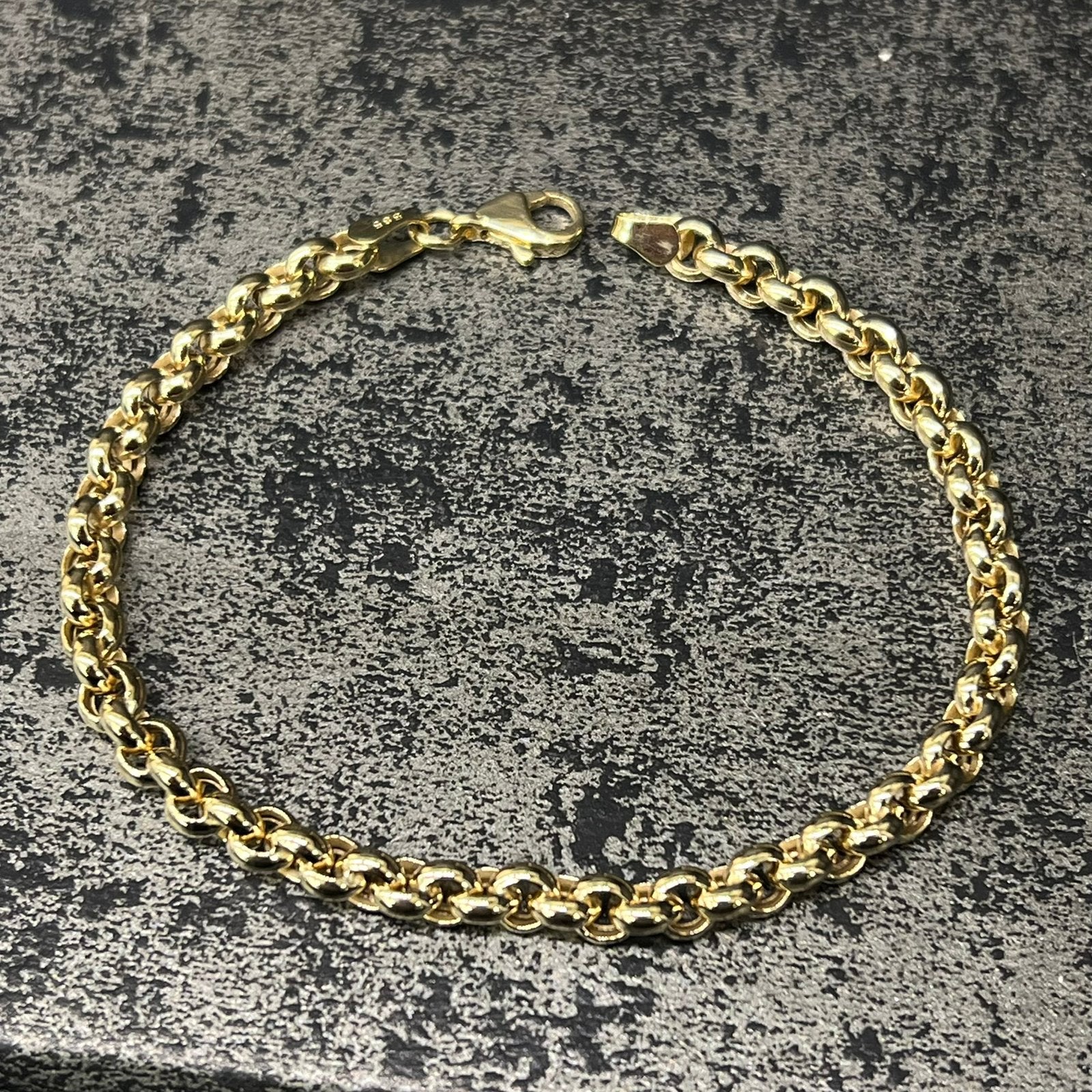 14 karaat gouden armband jasseron schakel, Ophalen of Verzenden, Zo goed als nieuw, Goud