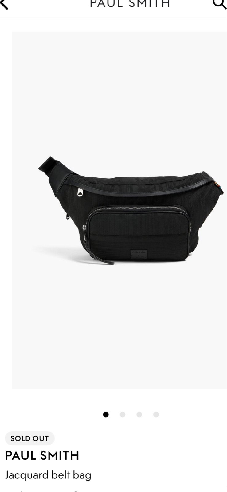 Paul Smith Jacquard Belt Bag - Zwart, Ophalen, Nieuw, Zwart, Overige typen
