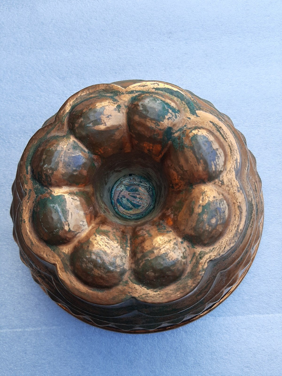 Antieke koperen tulbandvorm - decoratief, Antiek en Kunst, Ophalen of Verzenden