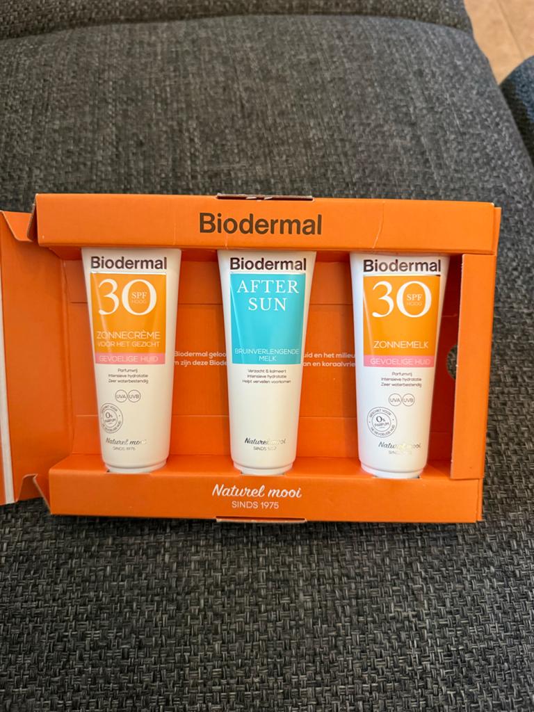 Biodermal Zonbescherming Set: Zonnecrème, Melk & After Sun, Ophalen of Verzenden, Nieuw, Zonnebrand of After Sun