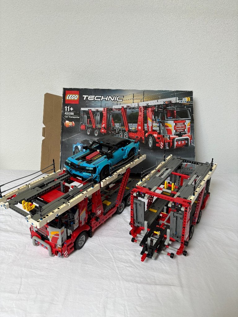 LEGO Technic 42098 Autotransporter met Chevrolet Corvette, Ophalen, Inclusief instructies, Gebruikt, Lego