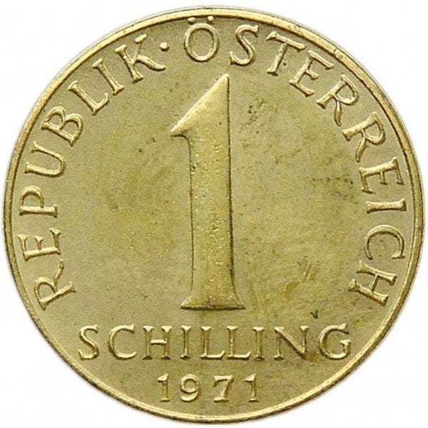 Oostenrijk - 1 schilling uit 1971 en uit 1983, Ophalen of Verzenden, Oostenrijk