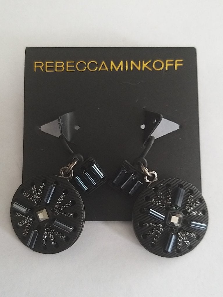 Rebecca Minkoff zwarte clips clip on oorbellen, Sieraden, Tassen en Uiterlijk, Oorbellen, Ophalen of Verzenden, Nieuw, Zwart, Overige materialen