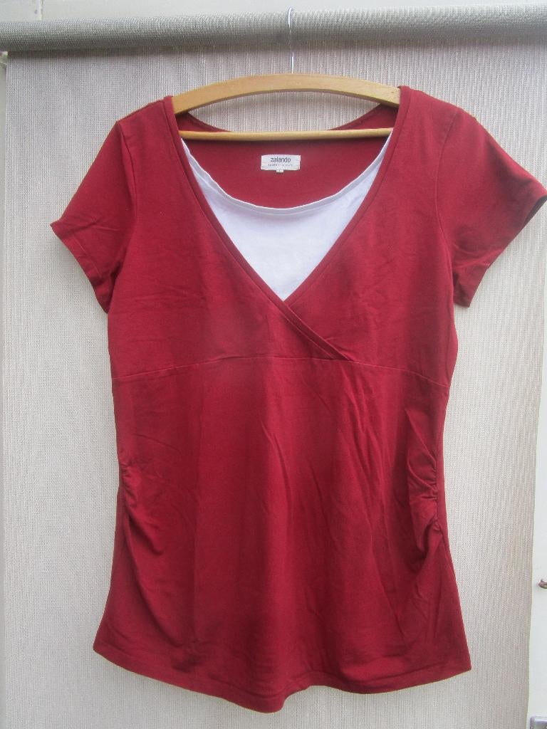 Top shirt ZALANDO mt  40  donkerrood., Maat 38/40 (M), ZALANDO, Verzenden, Zo goed als nieuw