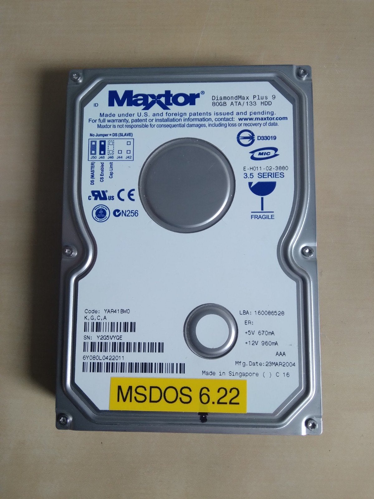 Maxtor DiamondMax Plus 9 80GB IDE HDD, Computers en Software, Intern, Gebruikt, PATA, HDD