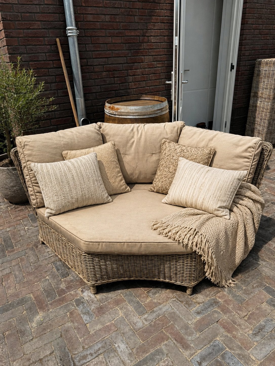 Leuke hoek(bank) eventueel met extra tuinkussens, Tuin en Terras, Ophalen, Gebruikt, 3 zitplaatsen, Loungeset