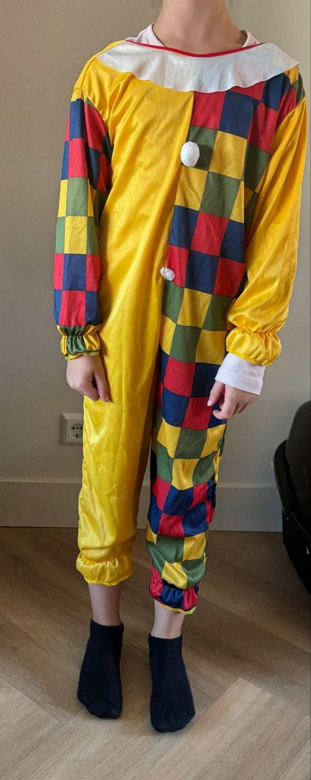 Set 2x: Leuk Halloween eng clownspak maat 116, Kinderen en Baby's, Ophalen of Verzenden, Gebruikt, Jongen of Meisje, Overige typen