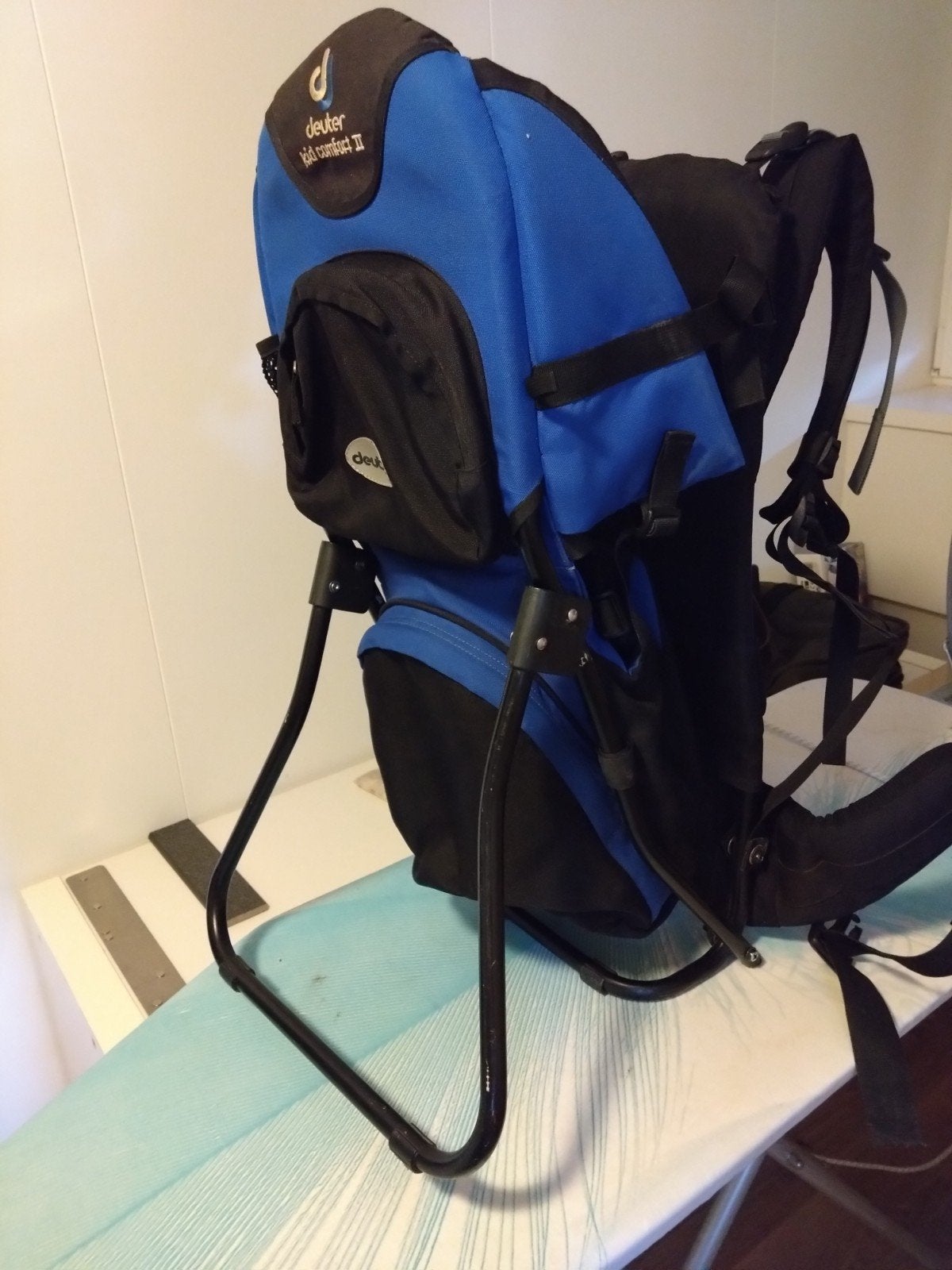Deuter Kid Comfort II Draagzak - Blauw/Zwart, Kinderen en Baby's, Babydragers en Draagdoeken, Gebruikt, Rug, Draagzak, Ophalen