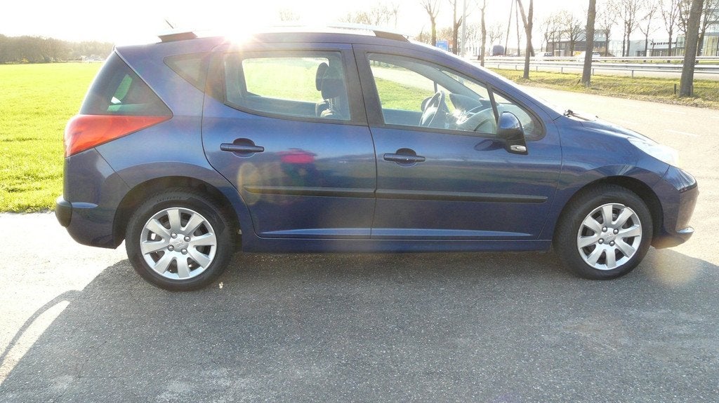 Peugeot 207 SW 1.4 VTi XS,Panoramadak,Clima,Elec.pakket,Trek, Gebruikt, Zwart, Blauw, Origineel Nederlands