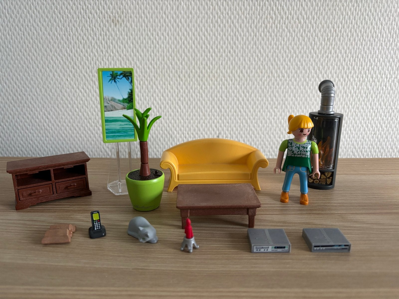 Playmobil Woonkamer Set met Meubels en Figuur, Ophalen of Verzenden, Zo goed als nieuw