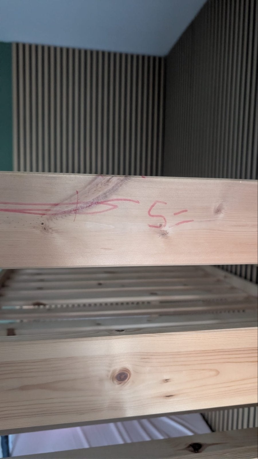 Stevig houten stapelbed met lichte gebruikssporen, Gebruikt, 90 cm, 160 tot 180 cm, Tweepersoons