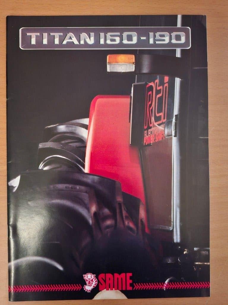 Folder Same Titan 160 - 190 Nederlandstalig, Boeken, Ophalen of Verzenden, Gelezen, Tractor en Landbouw