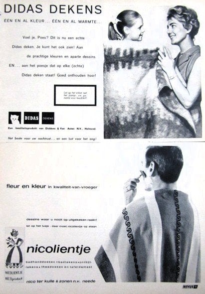 10 vintage advertenties reclames linnengoed 57-2 Nicolientje, Ophalen of Verzenden, Gebruikt, Overige typen