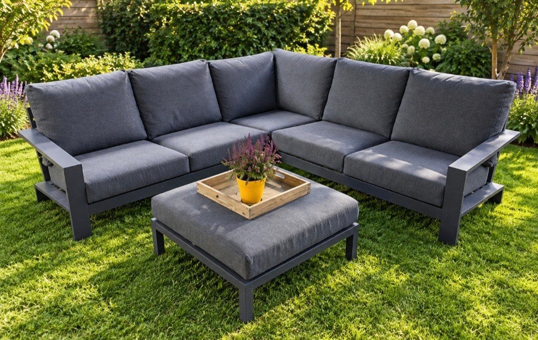 Geweldige aluminium loungeset 250x250cm Garden Impressions, Ophalen, Bank, Meer dan 8 zitplaatsen, Aluminium