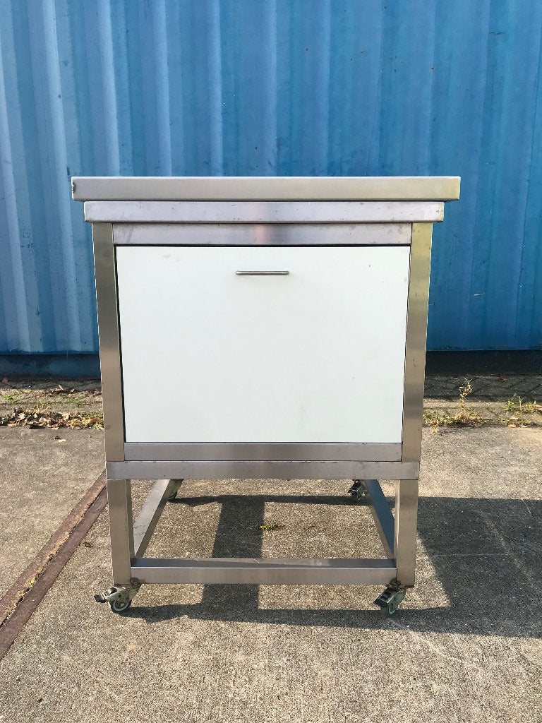 BBQ Egg rvs mobiele tafel "naar wens te maken " lees adv., Ophalen, Gebruikt, Gas