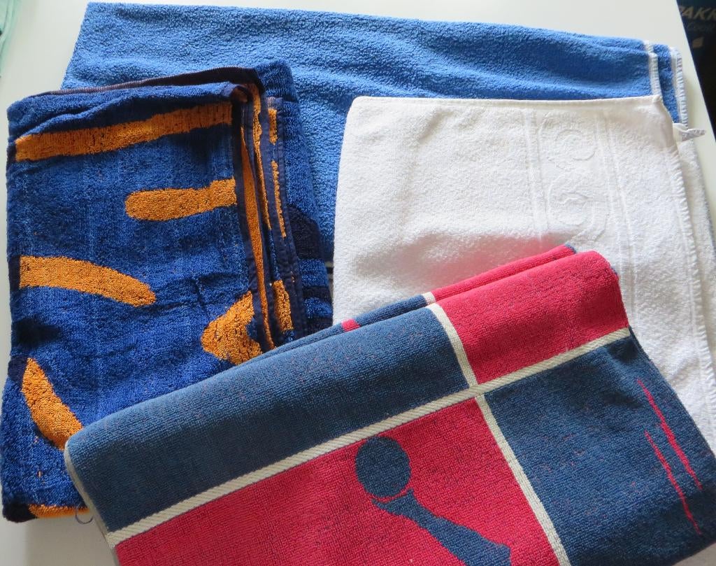 Badlakens, Ophalen, Gebruikt, Blauw, Handdoek