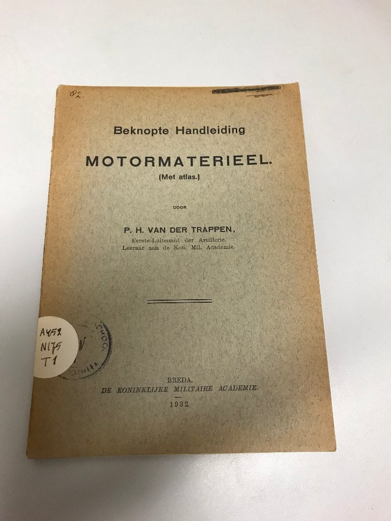 Beknopte handleiding Motormaterieel 1932, Ophalen of Verzenden, Voor 1940, Gelezen, Algemeen
