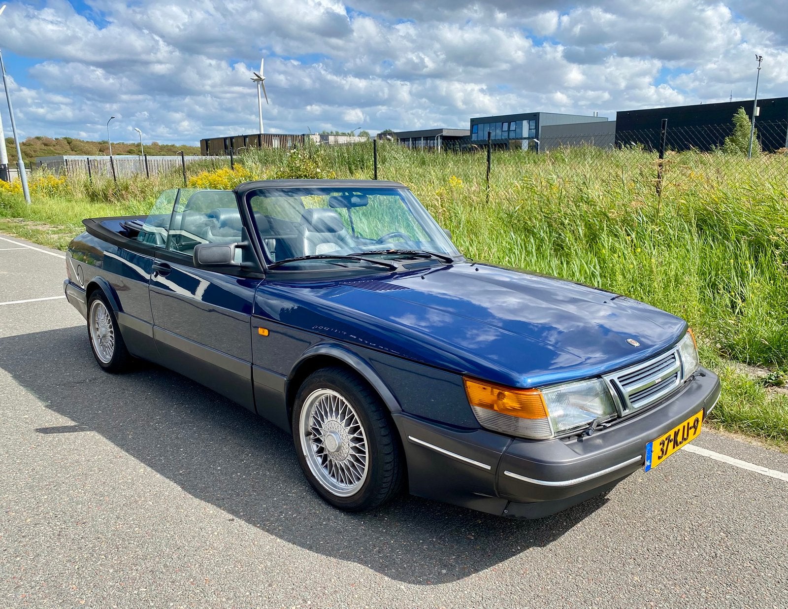 Saab 900 Classic Cabrio S Aero U9, Voorwielaandrijving, 4 cilinders, Blauw, Leder