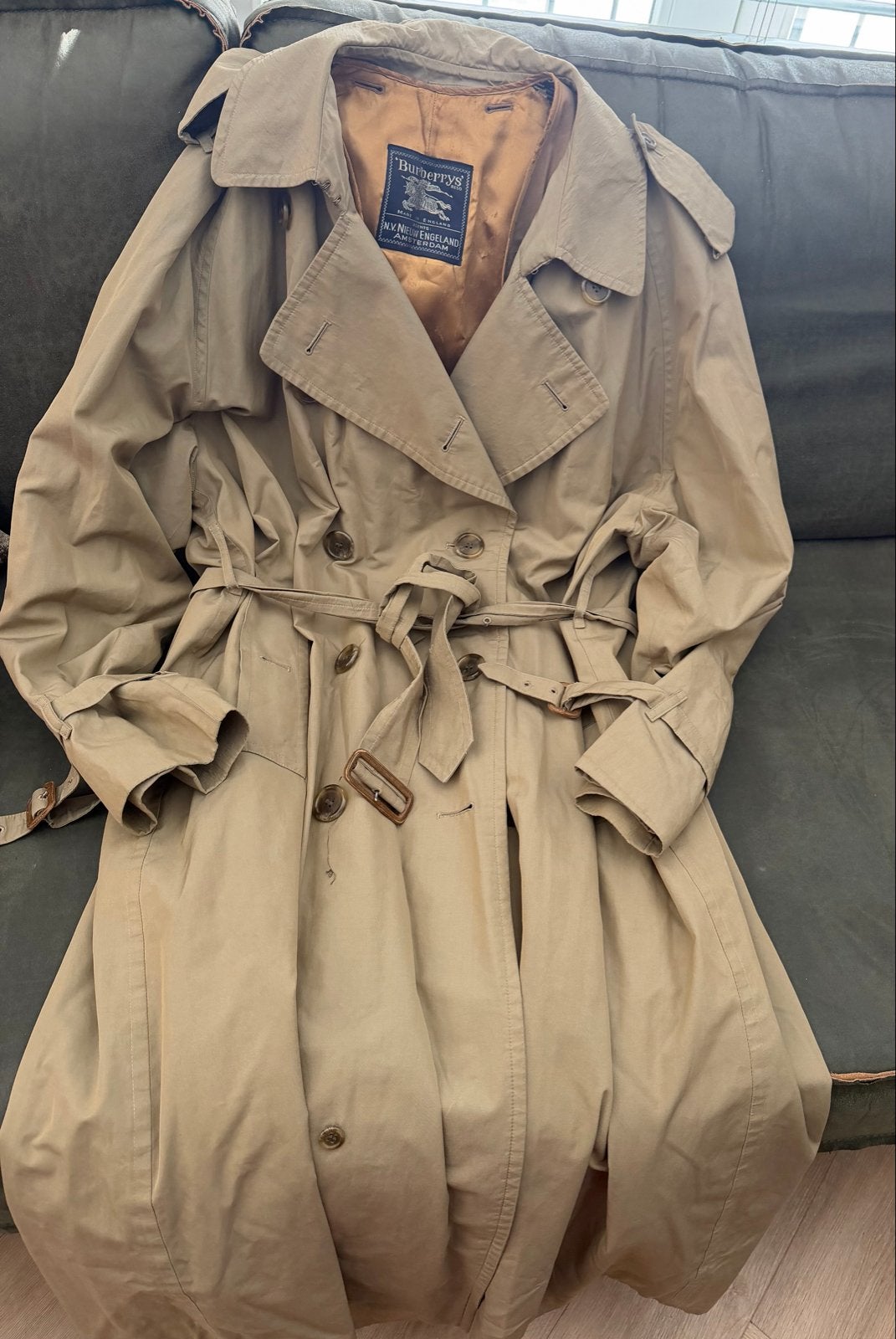 Vintage Burberry's Trenchcoat met uitneembare voering, Ophalen of Verzenden, Gedragen, Maat 46/48 (XL) of groter, Beige