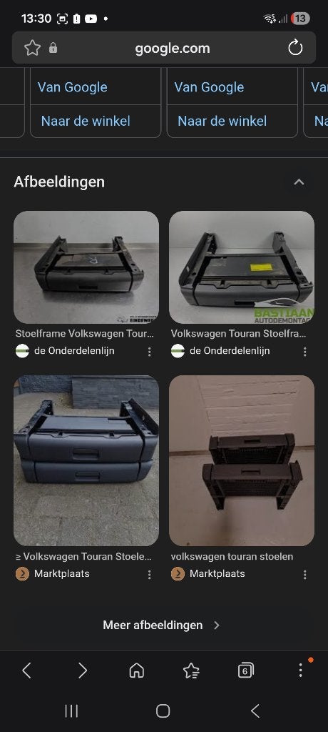 Volkswagen touran caddy stoel frames, Auto-onderdelen, Ophalen, Nieuw, Volkswagen