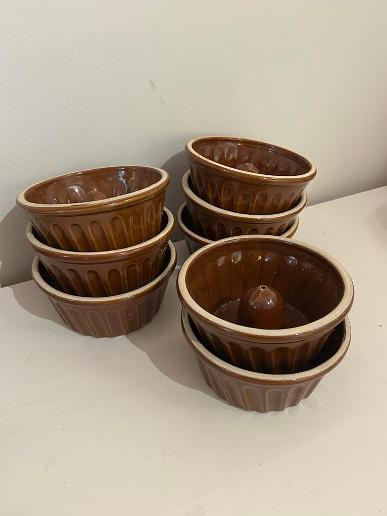 tulband-/puddingvormen keramiek 8x, Ophalen, Taarten, Bakvorm