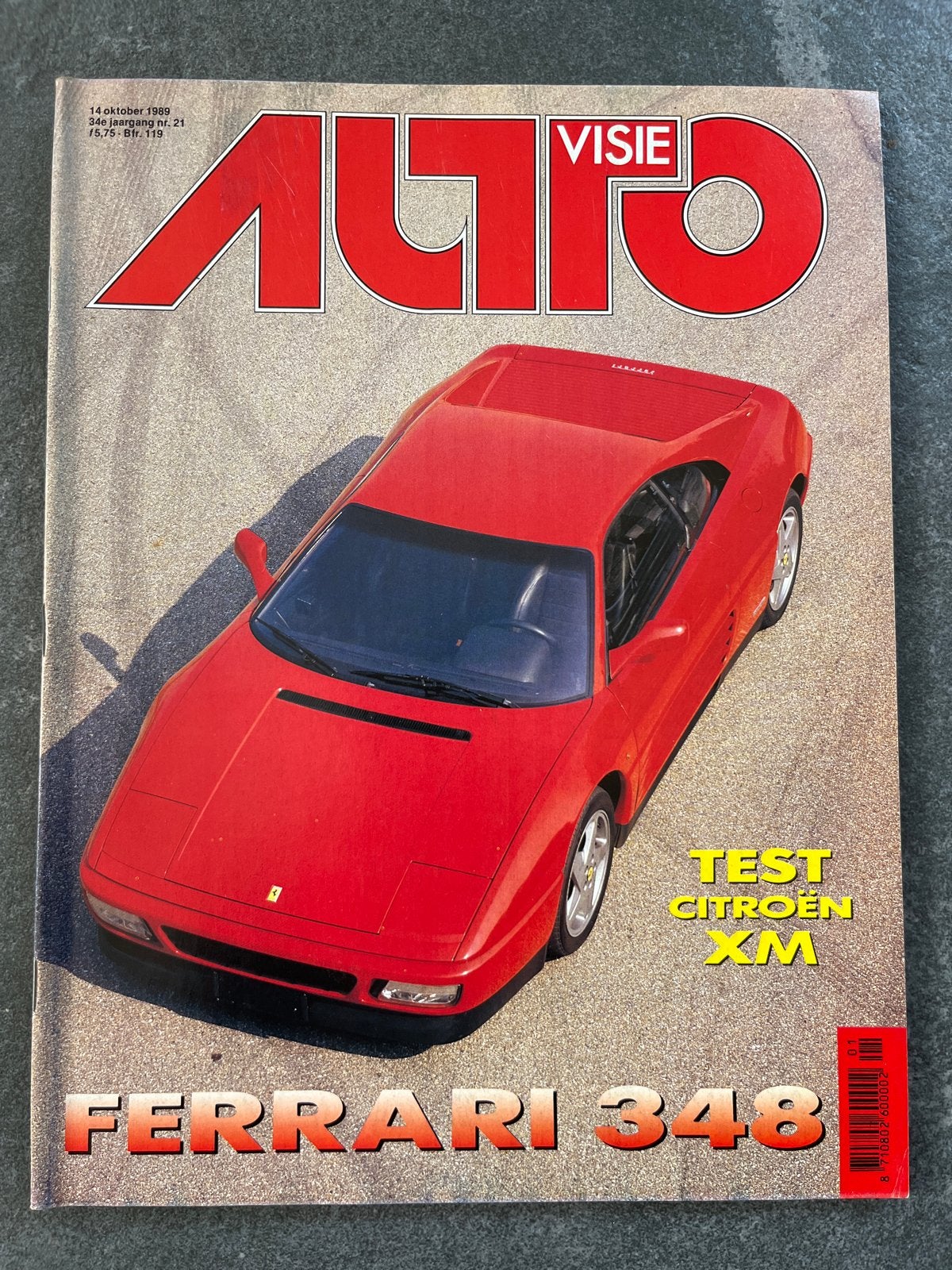 AutoVisie - Ferrari 348, Citroën XM, Ford Fiesta XR2i, Ophalen of Verzenden, Gelezen, Algemeen