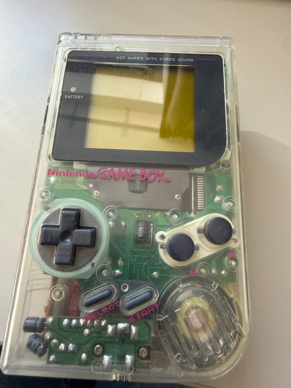 Nintendo Game Boy Classic Transparant + Tetris  Play It Loud, Ophalen of Verzenden, Zo goed als nieuw