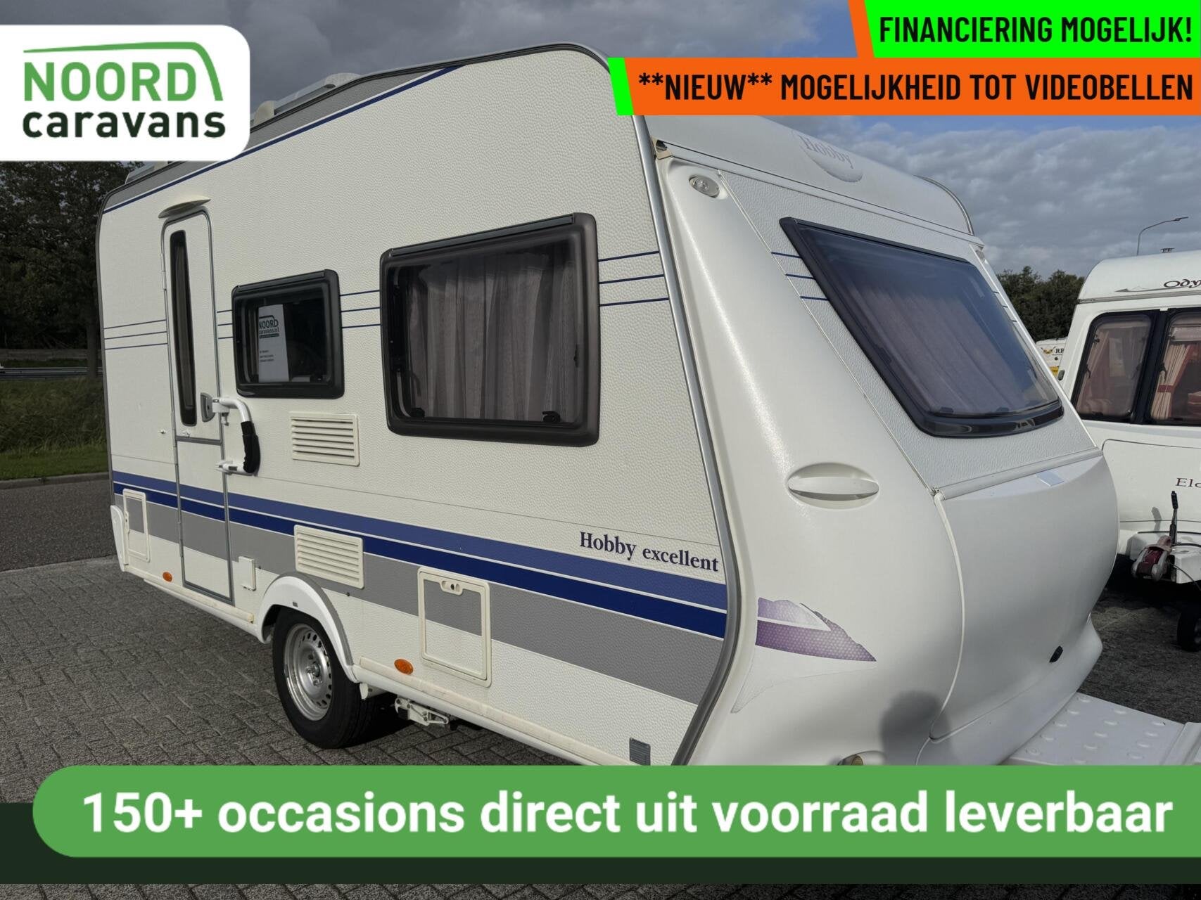 Hobby 400 SF EXCELLENT, DWARSBED, TREINZIT, MOVER, VOORTENT, Caravans en Kamperen, Hobby, Bedrijf, Treinzit, 750 - 1000 kg