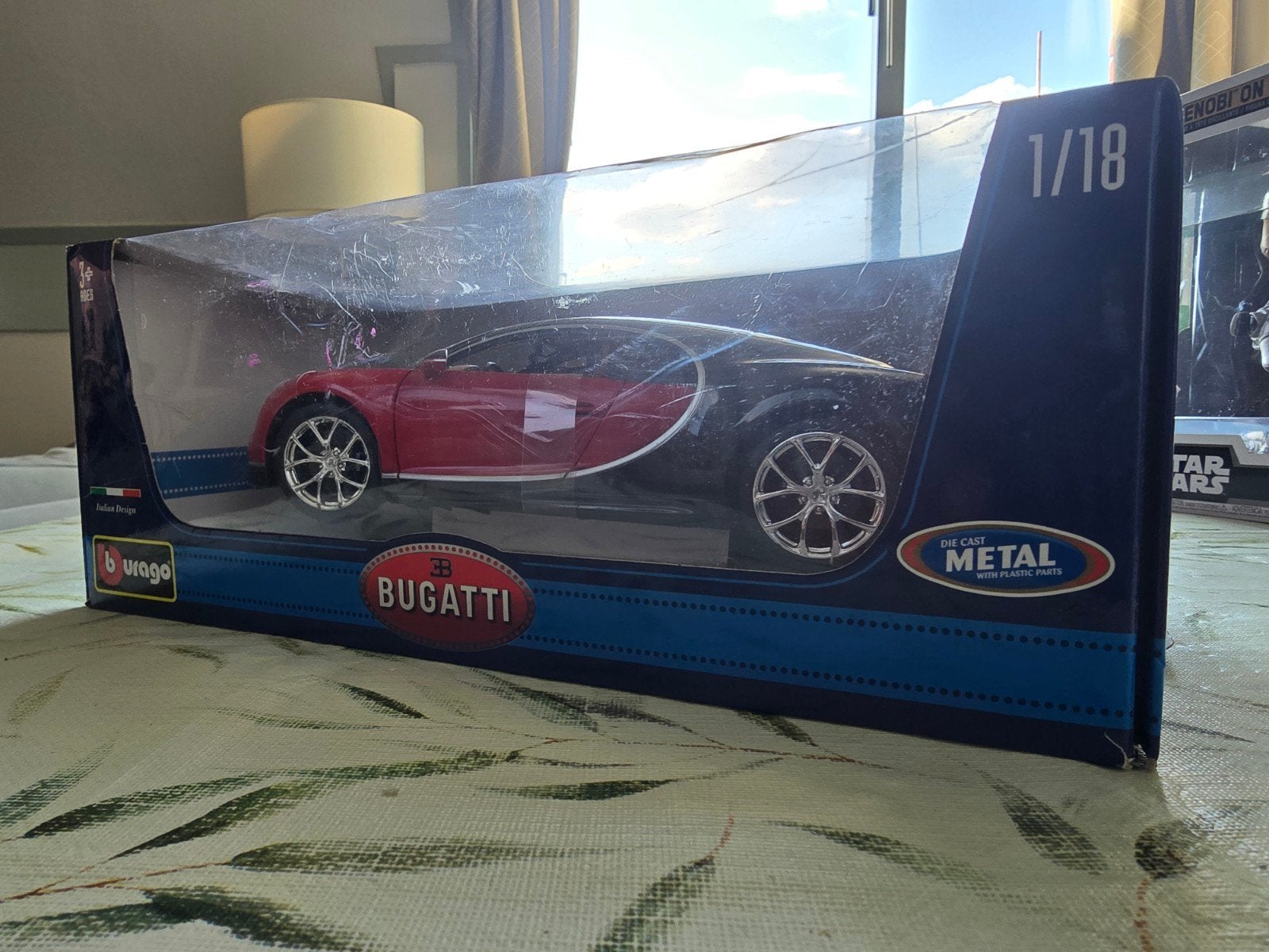 Bburago Bugatti Chiron 1:18 Diecast Modelauto Rood/Zwart, Verzenden