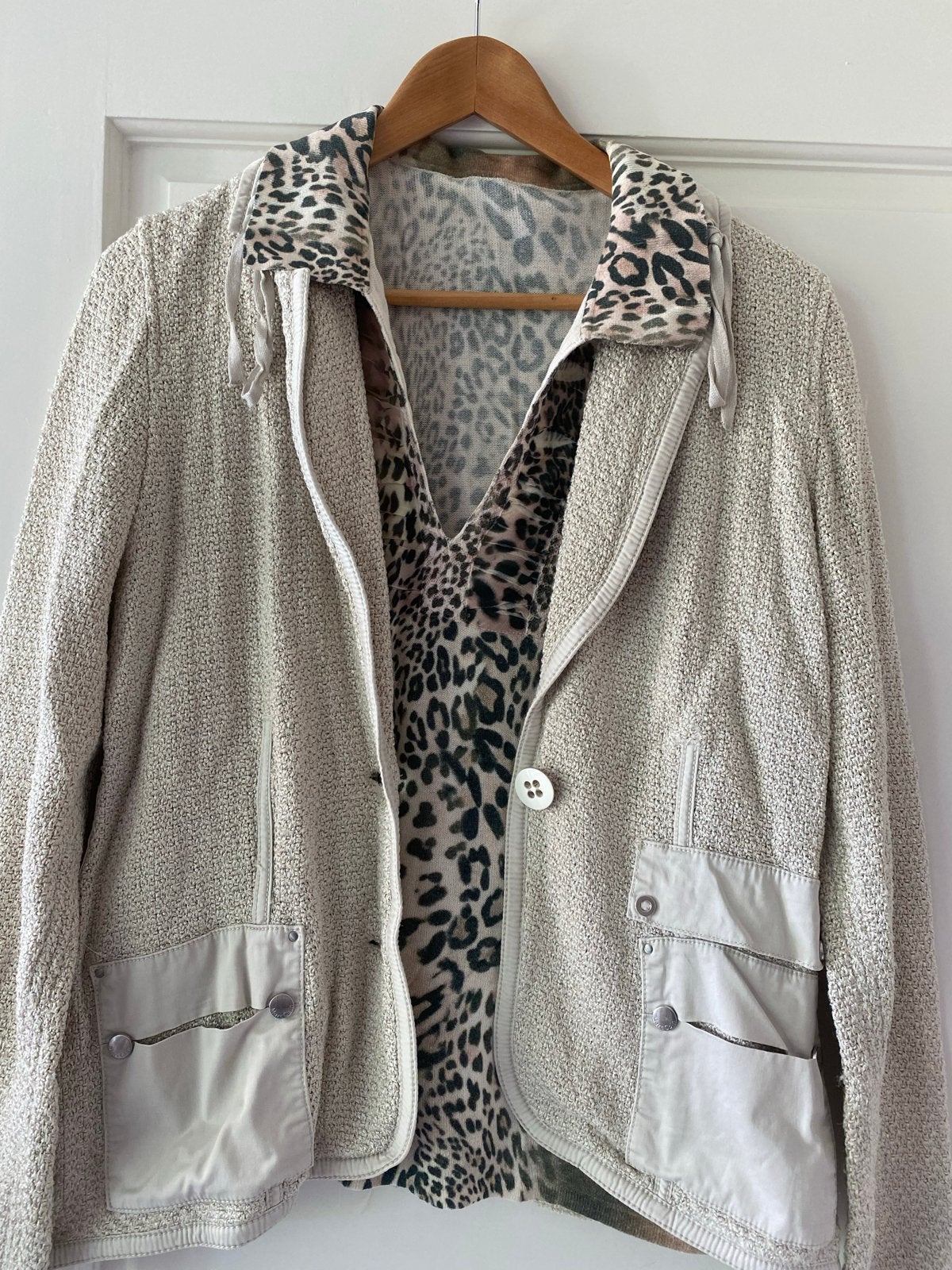 Marc Cain jasje en top met luipaardprint, maat N5 (M), Kleding | Dames, Beige, Maat 42/44 (L), Ophalen of Verzenden, Gedragen