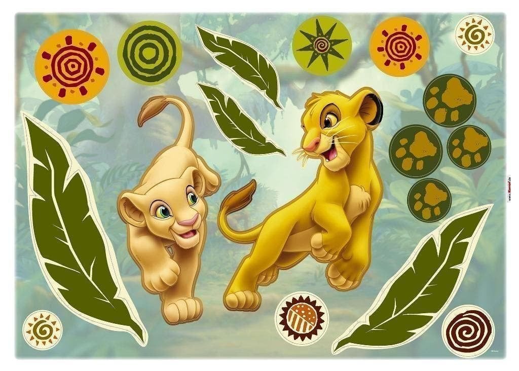Lion King Muurstickers 50x70 cm - Simba en Nala, Verzenden, Nieuw, Film, Tv of Omroep