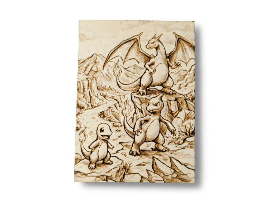 Pokémon Wanddecoratie Charizard, Charmander & Charmeleon, Verzenden, Nieuw, Overige typen