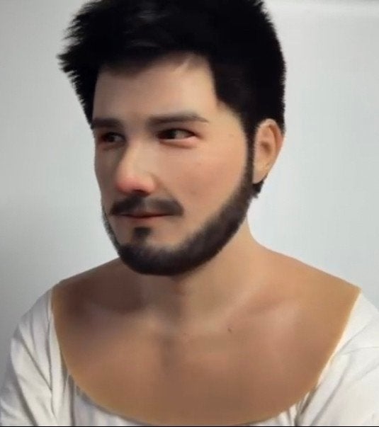 Realistische siliconen masker met baard voor cosplay/toneel, Ophalen of Verzenden, Nieuw, Toneelattributen of Onderdelen
