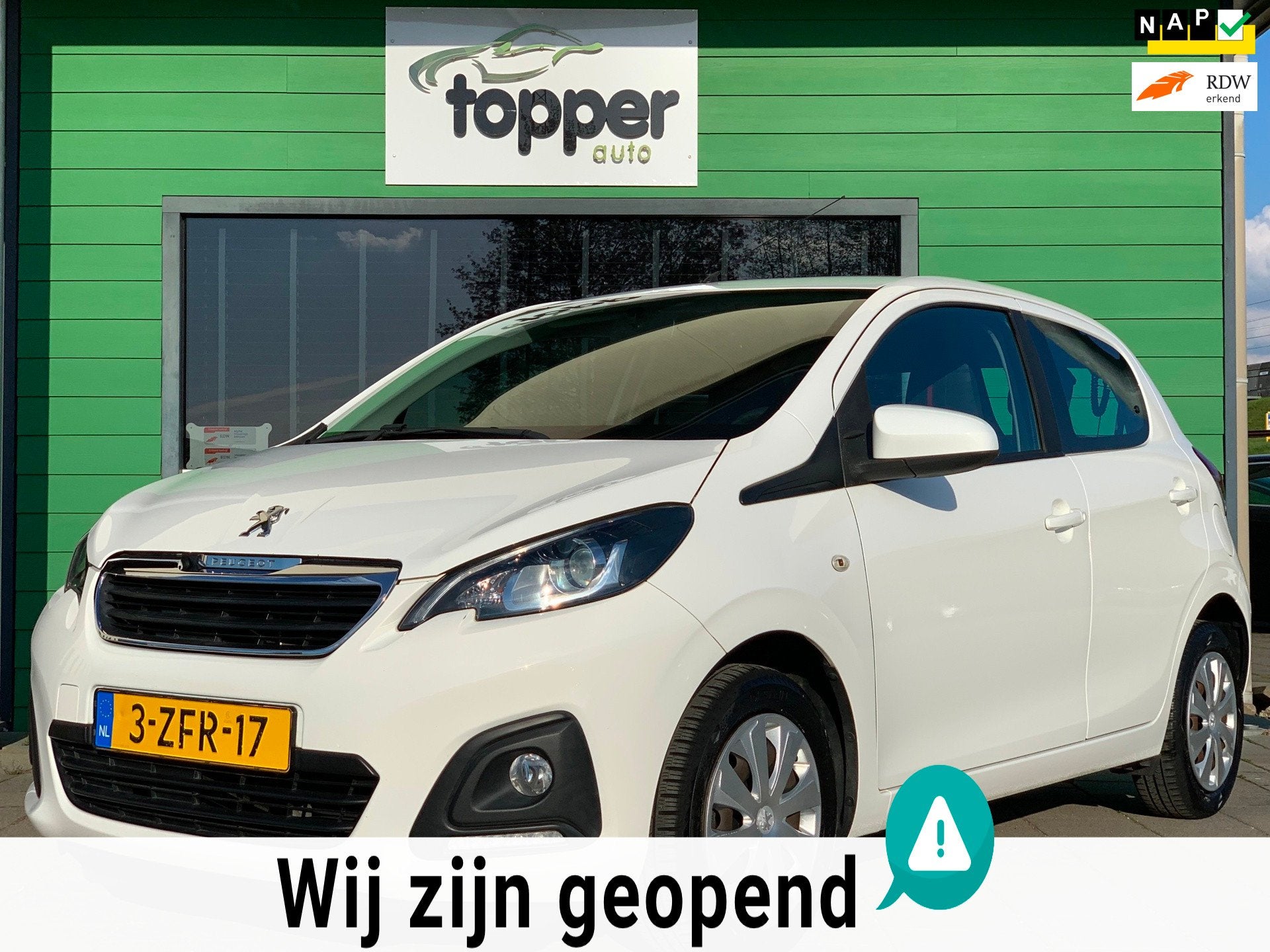 Peugeot 108 1.0 e-VTi Active|2e Eigenaar|Airco|Nieuw APK|5-D, Auto's, Peugeot, Voorwielaandrijving, Euro 5, Gebruikt, 4 stoelen