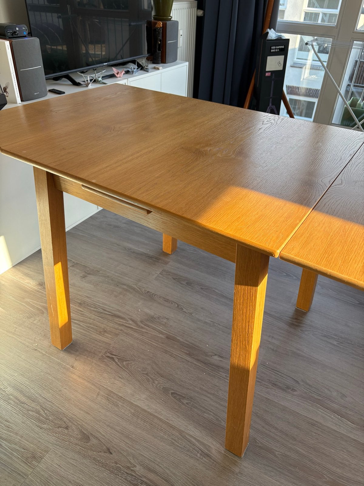 Uitschuifbare eettafel - 140/80 x 80 x 78 cm, Huis en Inrichting, Ophalen, Gebruikt, 100 tot 150 cm, 50 tot 100 cm