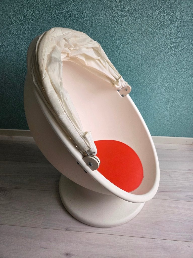 IKEA PS LÖMSK Draaifauteuil, wit/rood, Ophalen, Gebruikt, Overige typen