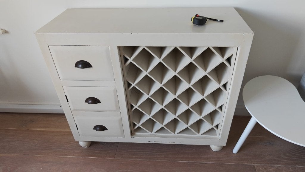 Gratis Dressoir Afmeting 100x39,5x85 wijnkast, Ophalen, Gebruikt, 15 tot 25 flessen, 75 – 100