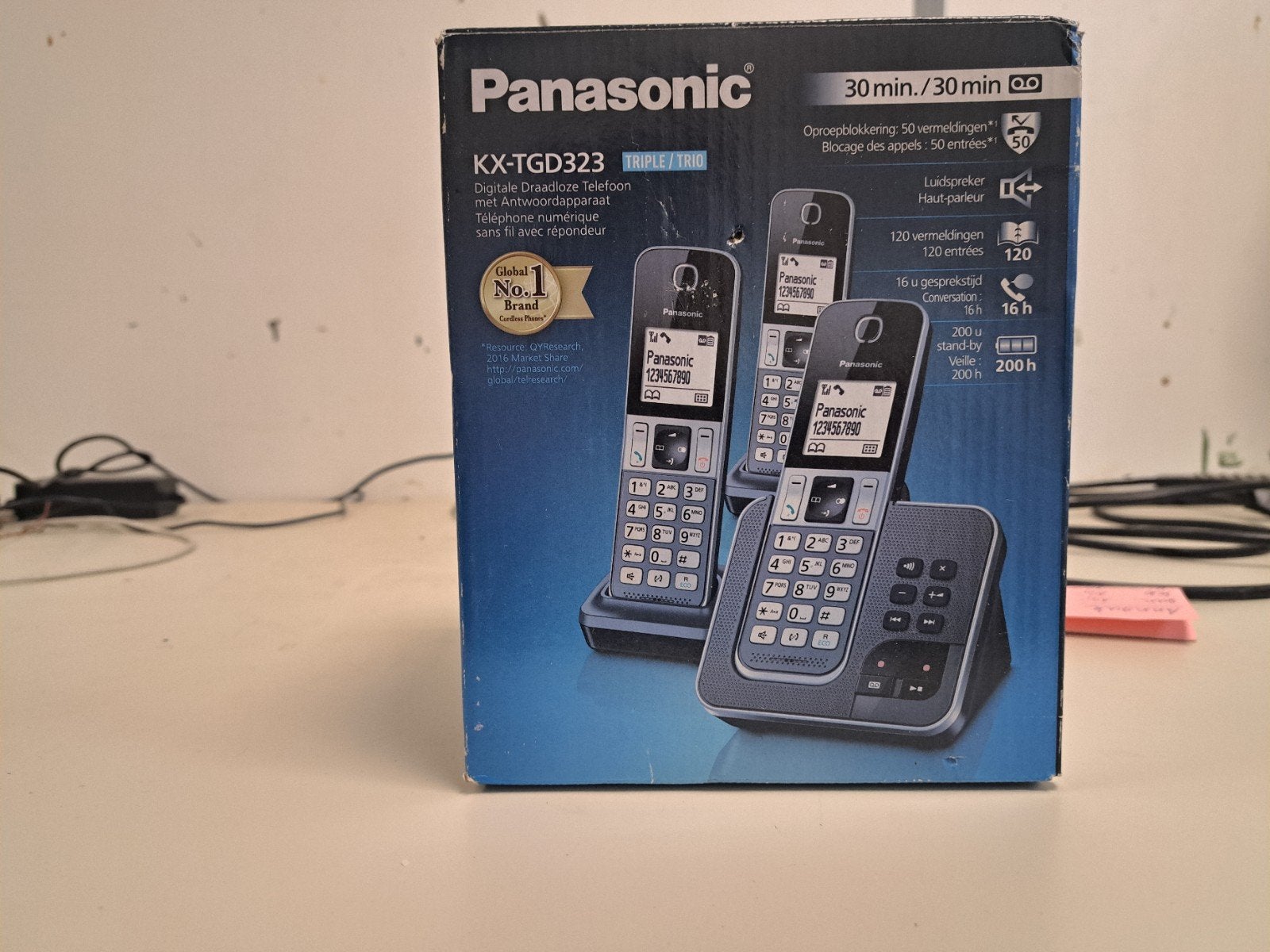 Panasonic KX-TGD323 Digitale Draadloze Telefoon Triple, Ophalen