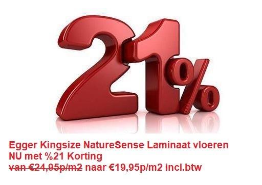 Kingsize Laminaat Ortega Eik EL2093 32,7cm brede plank 8mm, Bruin, 75 m² of meer, Nieuw, 32,7cm brede plank laminaat natuur eiken kleur