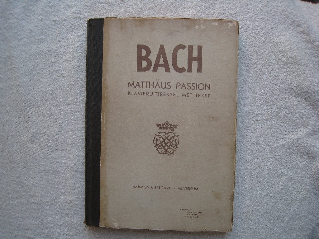 Bach Matthäus Passion klavieruittreksel met tekst, Boeken, Ophalen of Verzenden, Gelezen, Algemeen