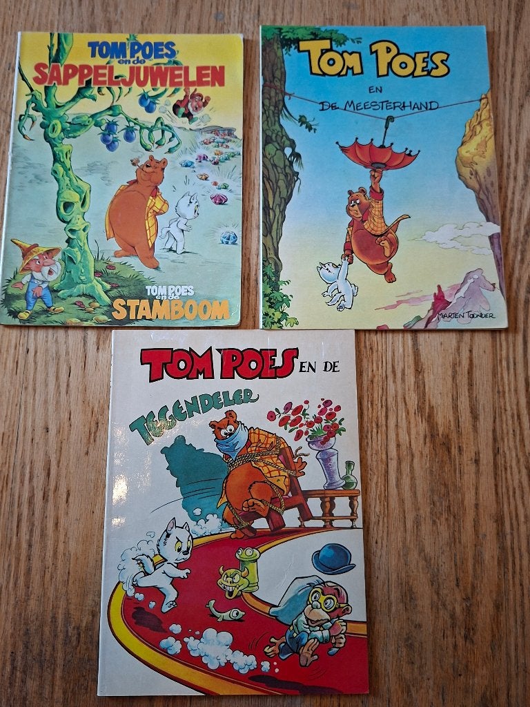 Tom Poes 3x Sappeljuwelen Tegendeler Meesterhand Toonder, Gelezen, Marten Toonder, Ophalen of Verzenden, Meerdere stripboeken