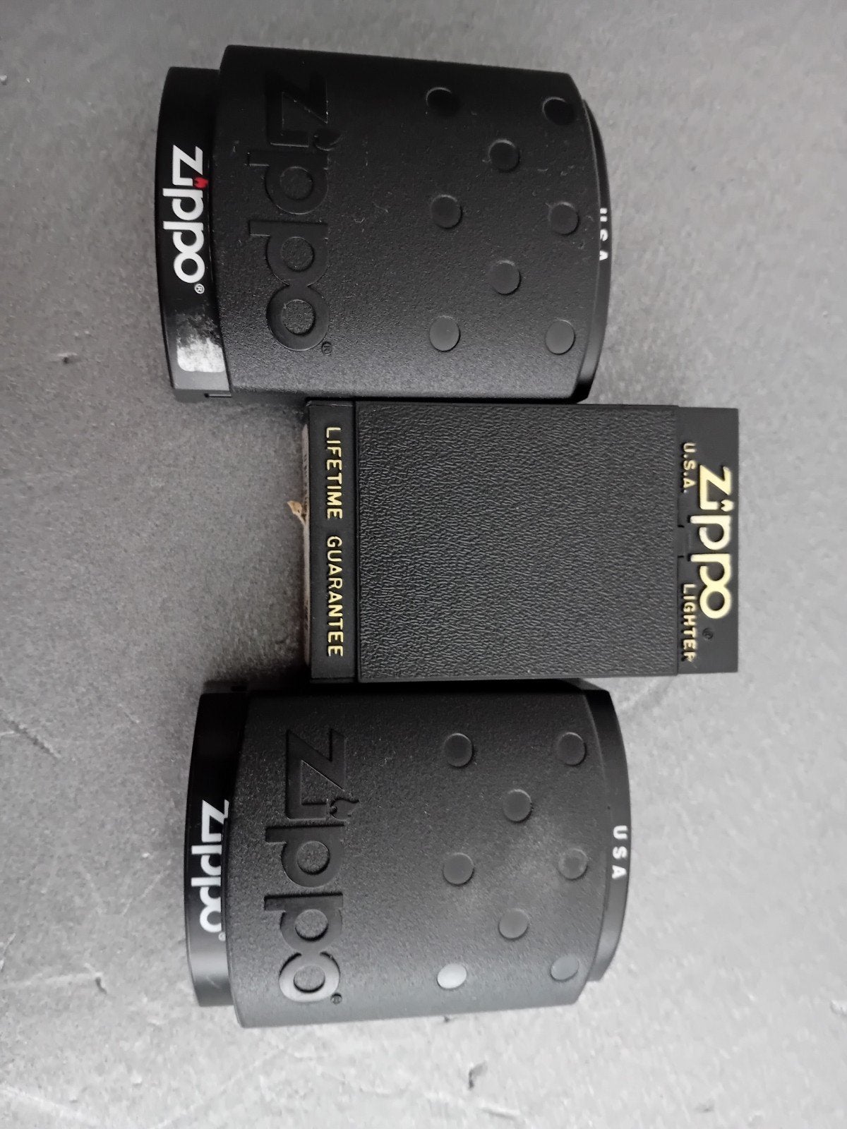 Zippo aanstekers - Set van 3 (zwart, goud, zilver), Ophalen of Verzenden, Gebruikt, Aansteker