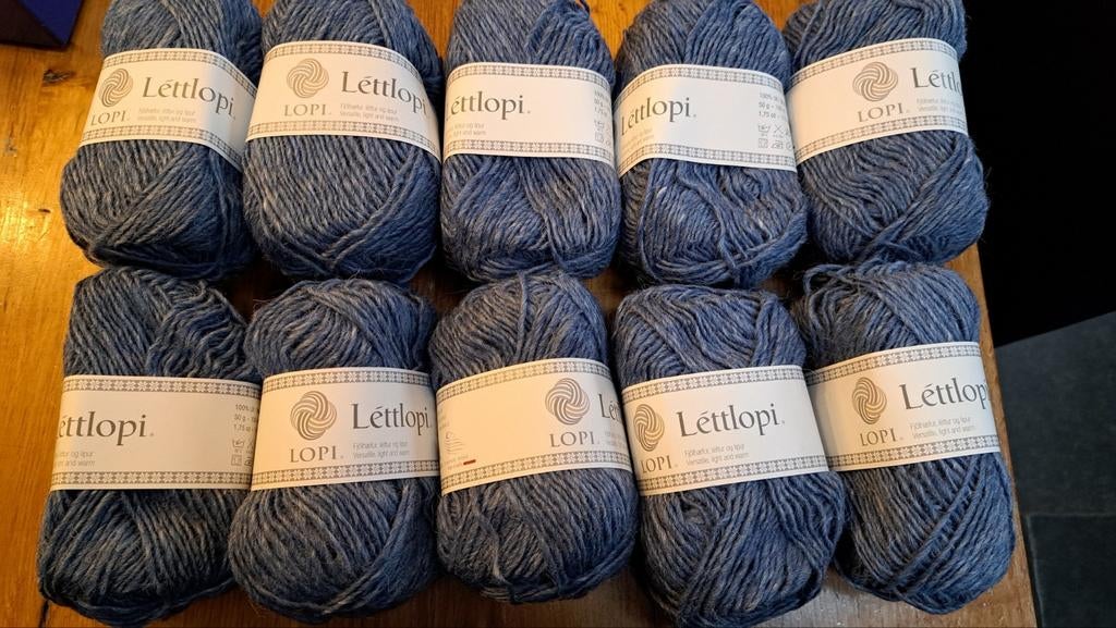 10 bollen Lettlopi IJslandse wol - Blauw, Ophalen of Verzenden
