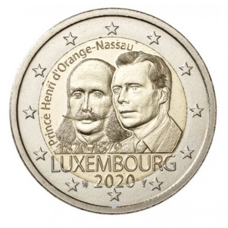 2 Euro Luxemburg 2020 - Prins Hendrik - UNC, Postzegels en Munten, Verzenden, Luxemburg, 2 euro, Losse munt